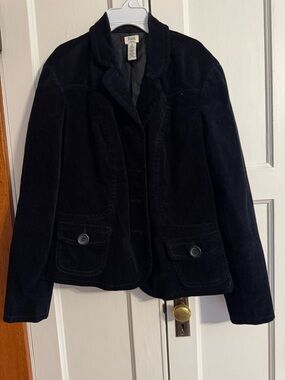 Bass Black Velvet Blazer Jacket